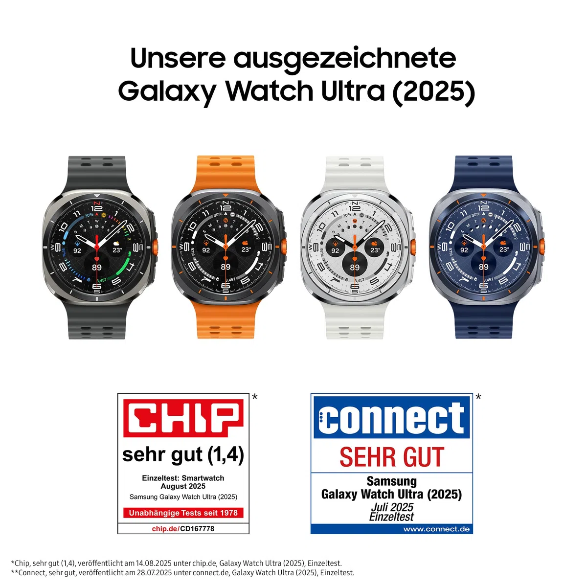 Samsung Galaxy Watch Ultra (2025) Smartwatch mit Galaxy AI, Fitness-Uhr, Marine Band, Titan-Gehäuse, Dual-GPS, 64 GB, 47 mm, LTE, Titanium Silver
