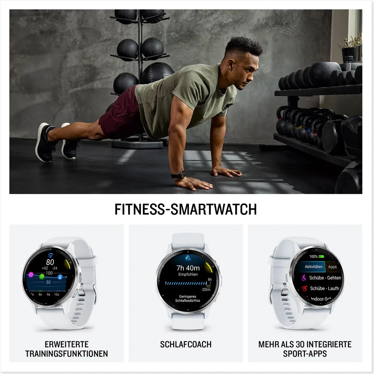 Garmin Venu 3S, 41 mm, GPS-Fitness-Smartwatch, Elfenbein/Softgold | AMOLED Display, bis zu 10 Tage Akkulaufzeit, 30+ Sport-Apps, Schlafanalyse, Garmin Music, Garmin Pay, Silikonarmband