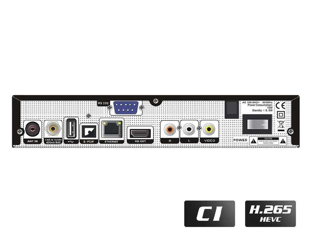 Edision PICCOLLO S2+T2/C Combo Receiver H.265/HEVC (DVB-S2, DVB-T2, DVB-C,) CI Full HD USB Schwarz inkl. HDMI Kabel