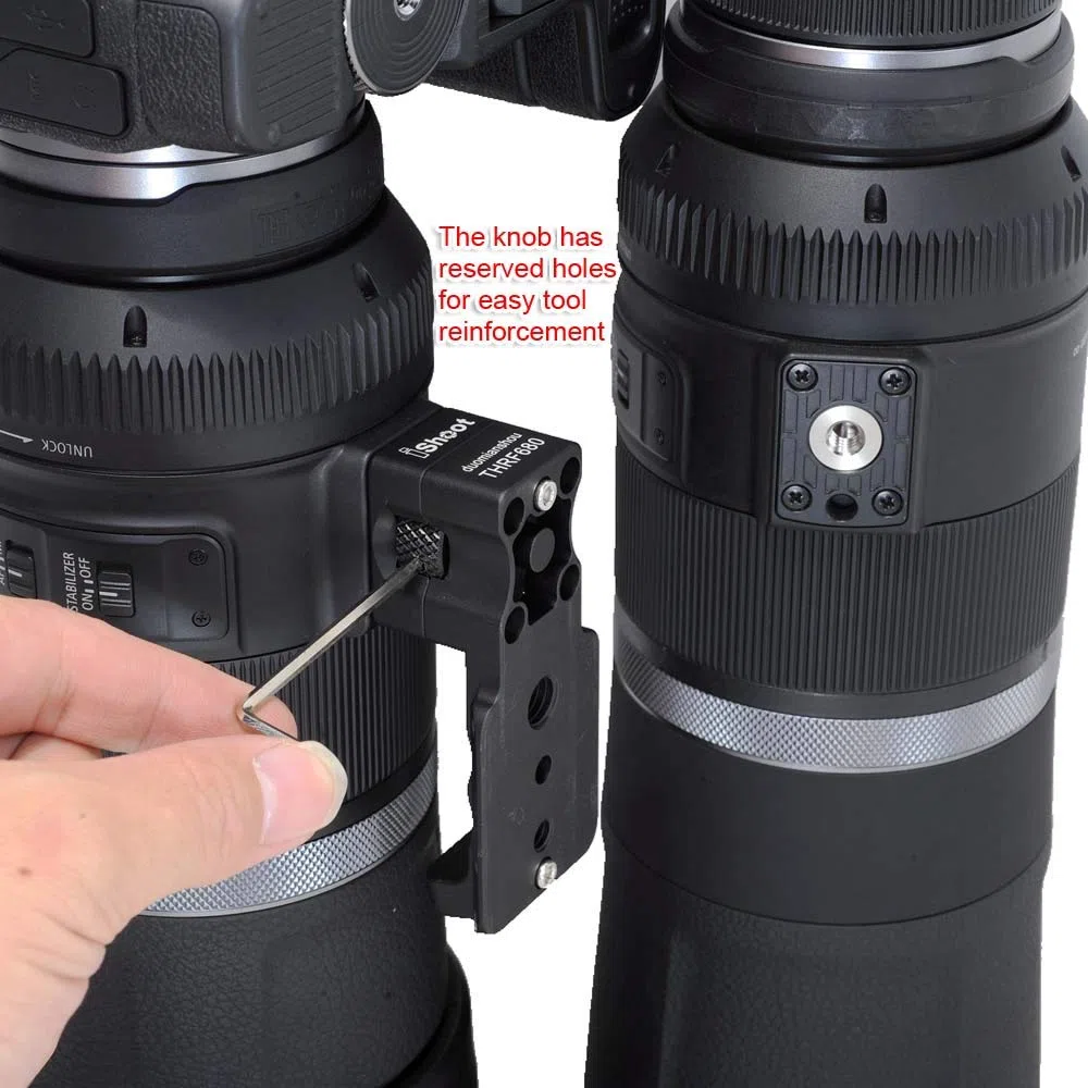 iShoot Objektivkragen Ersatzfuß-Stativhalterung Ringständer kompatibel mit Canon RF 600 mm F11 IS STM und Canon RF 800 mm F11 IS STM, Objektivstützhalterung mit Arca Fit Schwalbenschwanz