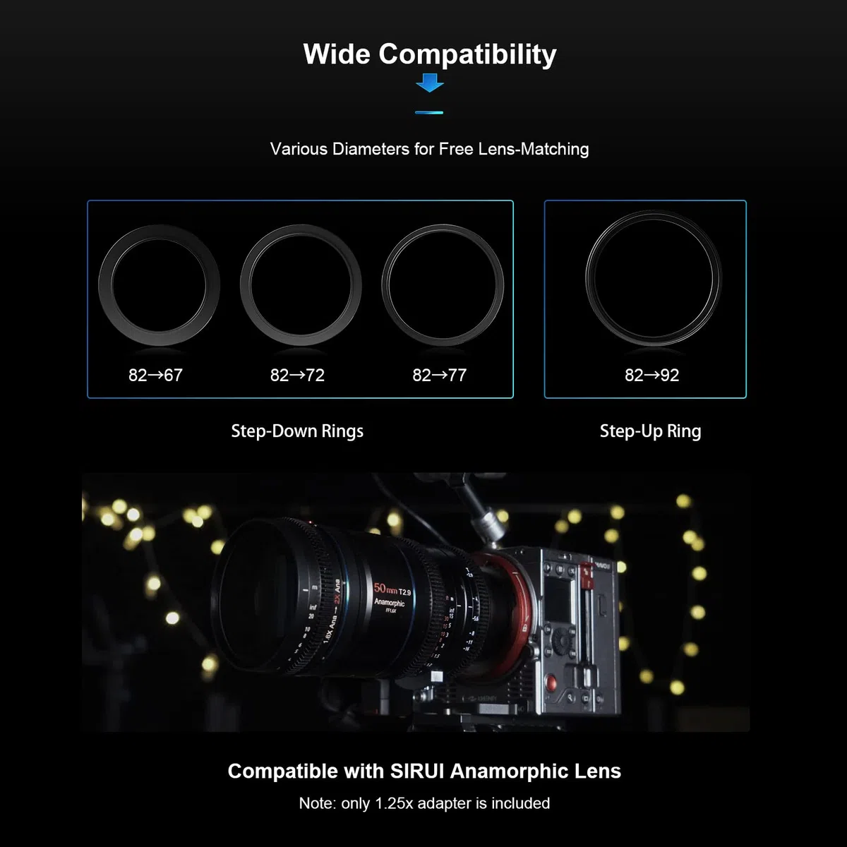 SIRUI 1.25x Anamorphotischer Adapter für SIRUI Cine Objektive