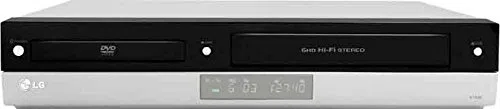 LG V-192 H DVD-Player/VHS-Rekorder Kombination (HDMI, Upscaler 1080i, 3D Surround Sound) Silber