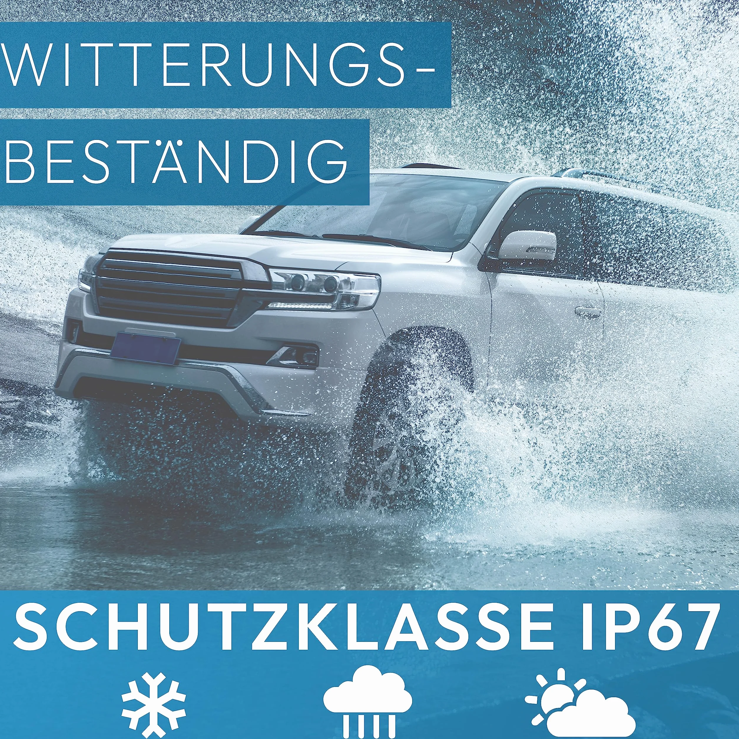 VSG24 Camper Rückfahrkamera Wohnmobil Wohnwagen Rückfahrsystem Nachtsicht Wetterfest 12V-24V Set Weiß