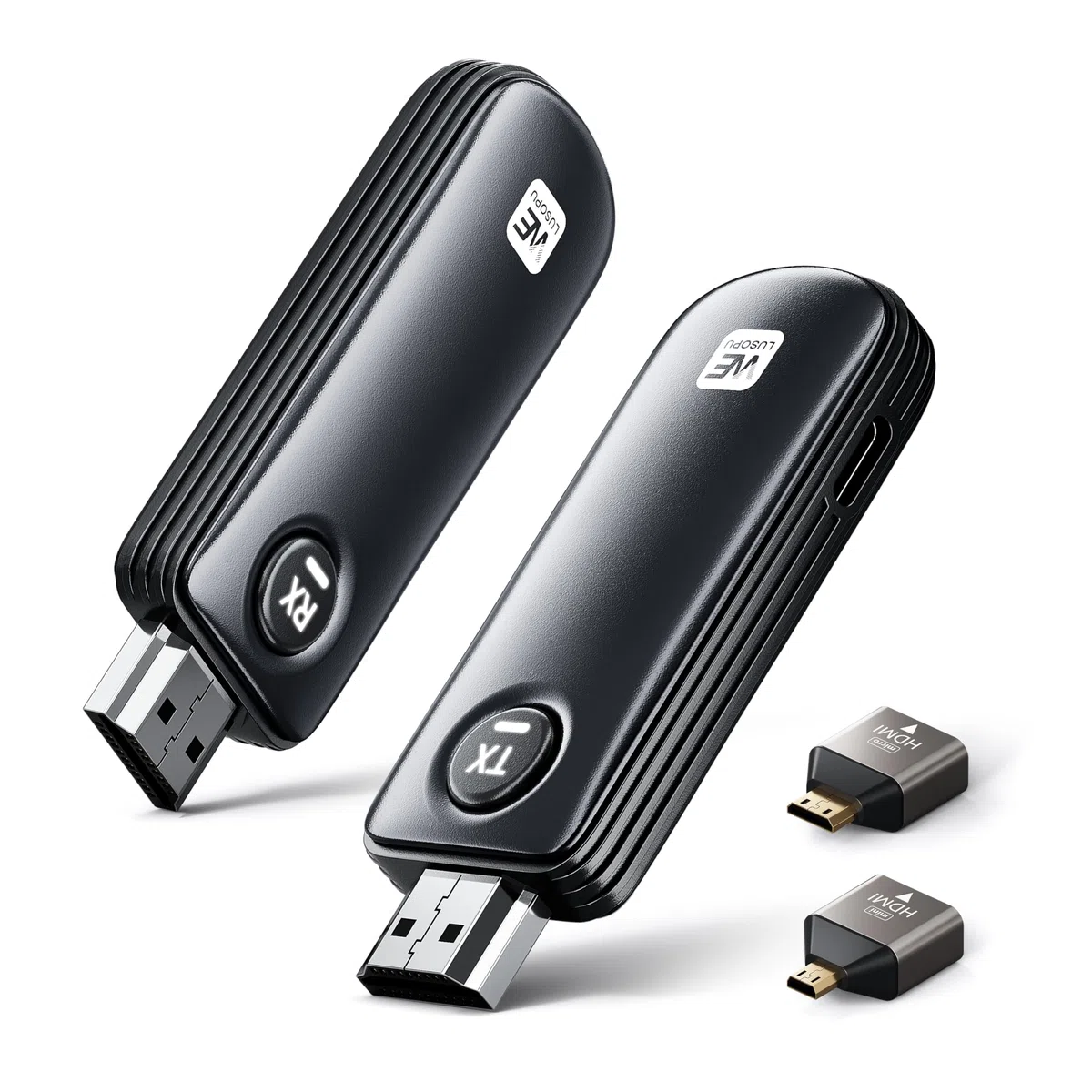 Wireless HDMI Transmitter and Receiver Kit, 5G+2.4G Große Reichweite Extender, 1080P Plug&Play HDMI Kabellos, Portable 50M Stable for Video Audio to Monitor/TV/Projector from PC/Laptop/Box