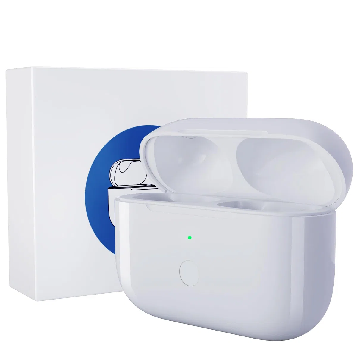 Uluck Kabelloses Ladecase Kompatibel mit AirPod 3. Generation, Wireless Charging Case Original Ersatz Replacement,Bluetooth Pairing Sync Button