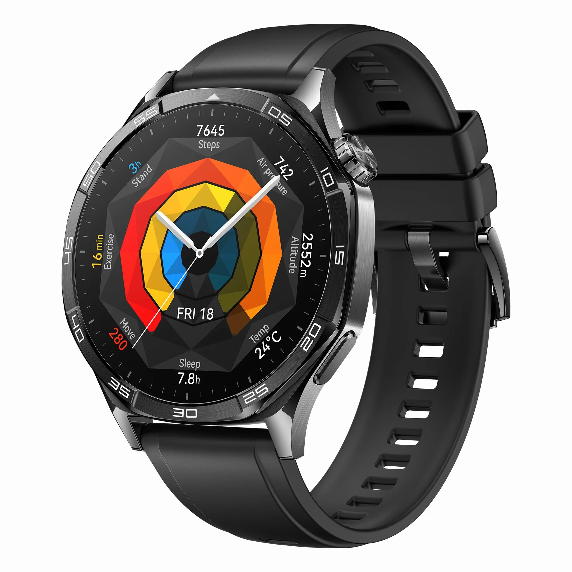 HUAWEI Watch GT 5 Smartwatch, GPS Fitnessuhr, Gesundheitsmonitoring, 46 mm, Schwarz