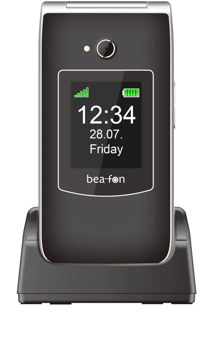 Beafon, SL645, Silverline, Seniorenhandy mit SOS Notruftaste, Klapphandy, XXL Innendisplay 2,8 "Zoll(7,11cm)/ XXL Farbaußendisplay 1,77" Zoll(4,49cm), Kamera 3,0 MP, IP54