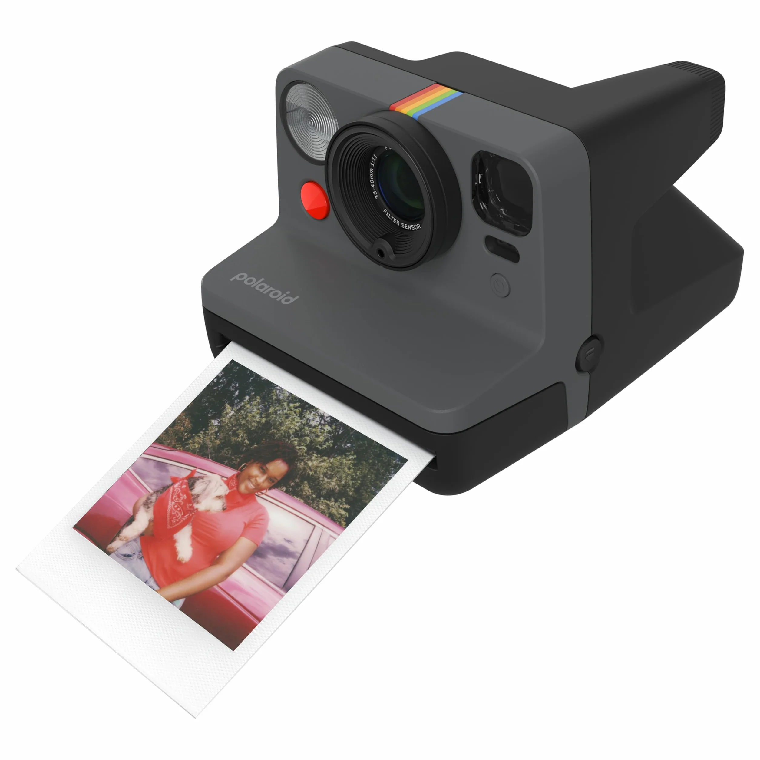 Polaroid Now Gen 3 Sofortbildkamera Bundle mit Farbfilm 16 Fotos Schwarz