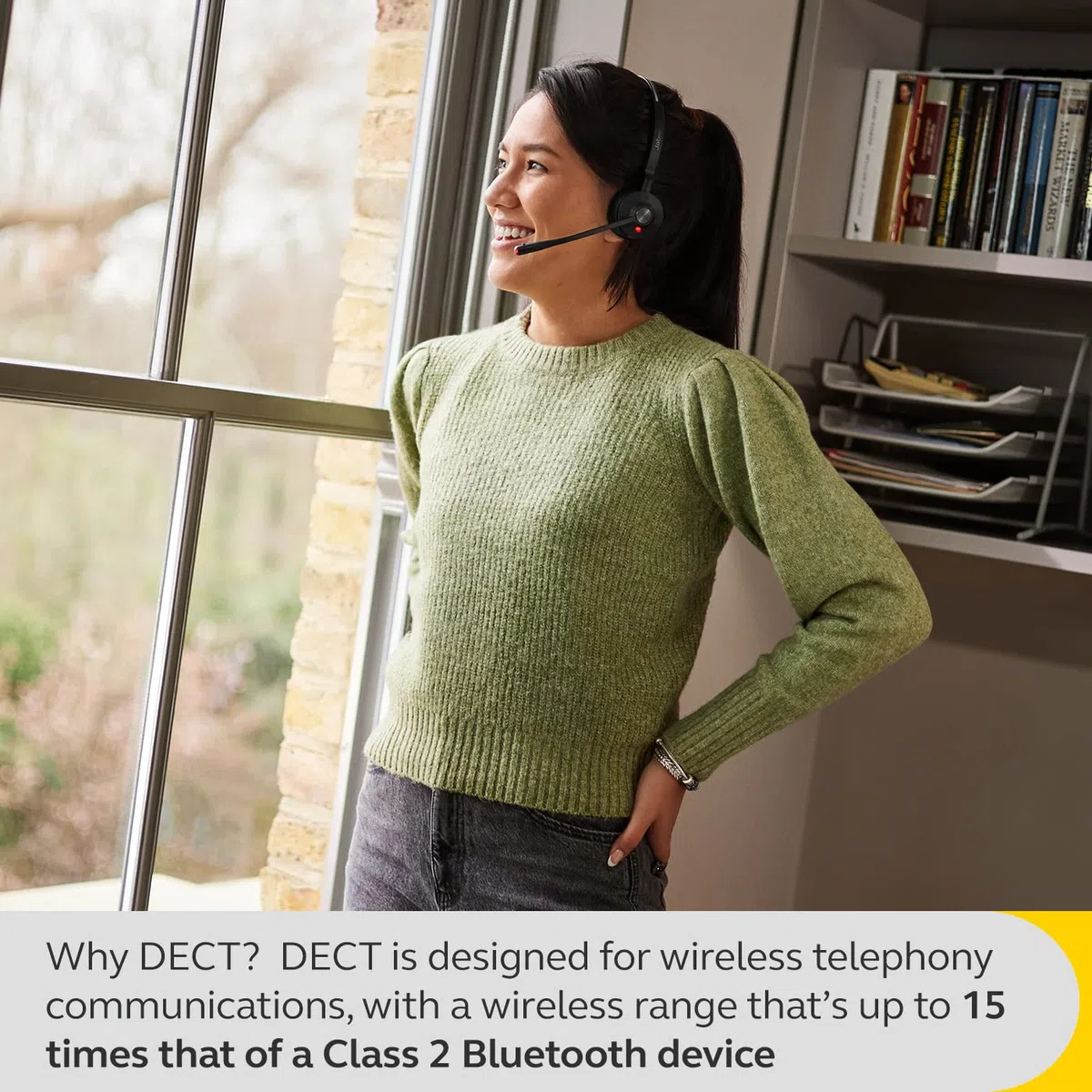Jabra Link 400 USB-A DECT Adapter - Tragbarer und langlebiger Dongle mit bis zu 150 m geschützter Funkreichweite für ausgewählte Jabra Engage Wireless Headsets - MS Variante - Schwarz, 14205-11