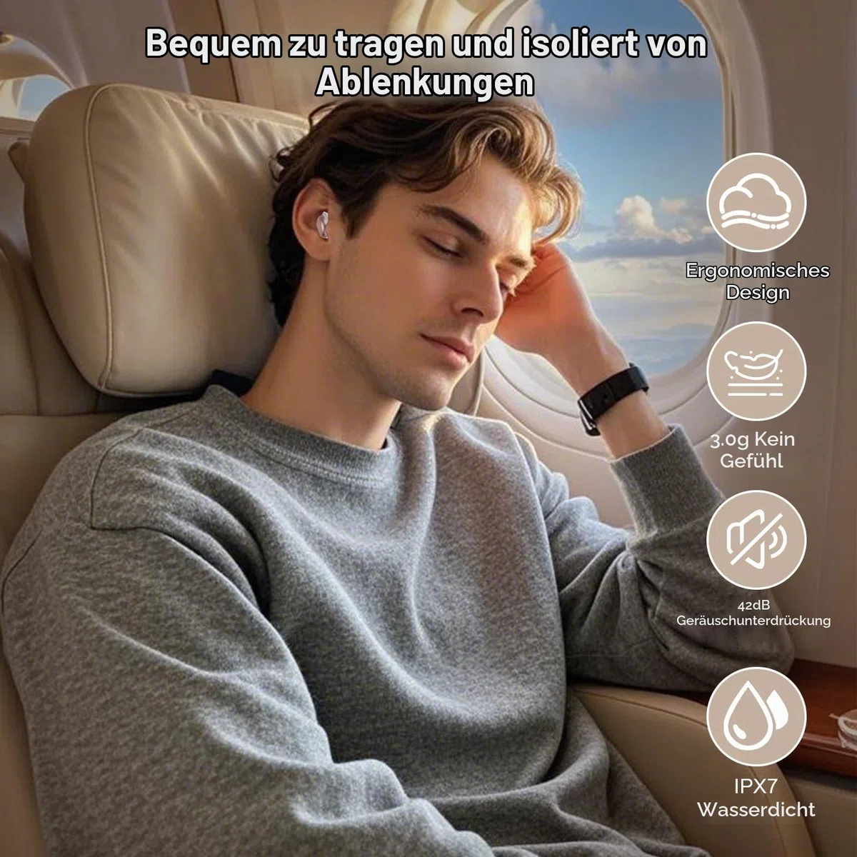 ZYHKON Bluetooth Kopfhörer, Bluetooth 5.4 Schlafkopfhörer In Ear mit Touchscreen, 48H Spielzeit Mini Kopfhörer mit HiFi Sound/5 EQ-Modi/ENC Noise Cancelling, Wireless Ohrhörer für Seitenschläfer Rosa | Mini Flaches Design, HiFi Sound, 5 EQ-Modi, ENC Noise