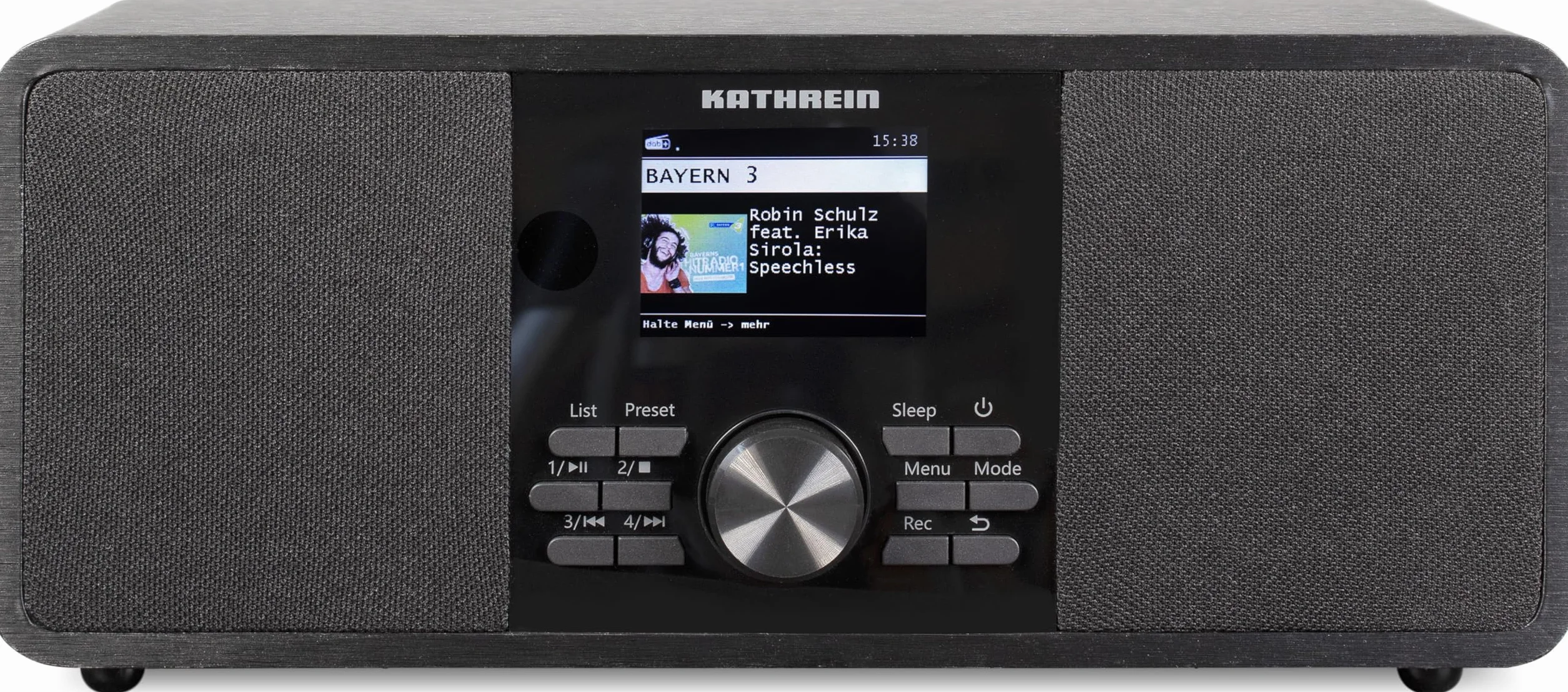 KATHREIN DAB+ link S12 – DAB+/Internetradio, Stereo – Schwarz | 2 × 15 Watt, Bluetooth Audio Streaming & Sendefunktion, Streamingdienste wie Deezer, TIDAL etc., USB-Aufnahme, App-Steuerung