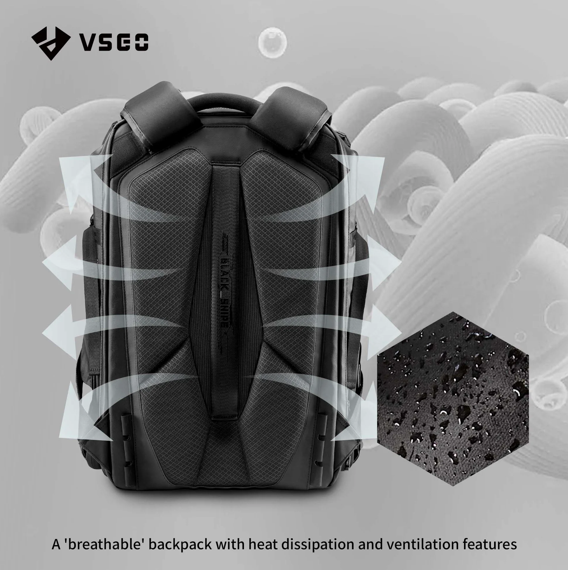 VSGO 25L Professioneller Kamerarucksack – Extragroßes Fassungsvermögen, Reisepack & Pendlerrucksack, kompatibel mit Canon, Fujifilm, Nikon und 17,3-Zoll-Laptops