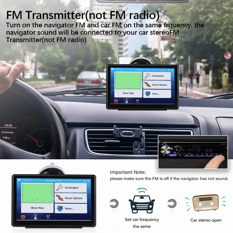 NEWFUN Navigationsgeräte für Auto,GPS LKW Navigationsgeräte,Kapazitives Display für auto 2025 Europa Karten,7 Zoll Navi für Auto,Kostenloses Karten Update,mit POI Geschwindigkeitswarnung,Sprachführung