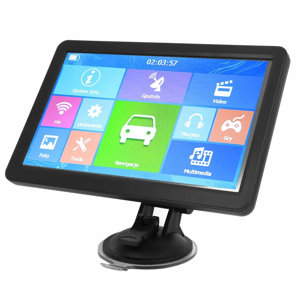 Zoll Navigator für Auto Lkw Busse mit 16 GB Speicher HD Touchscreen Europakarte MTK 2531 Chip 2D 3D Navigation Geschwindigkeitswarnung FM Transmitter Musikplayer Multisprachig