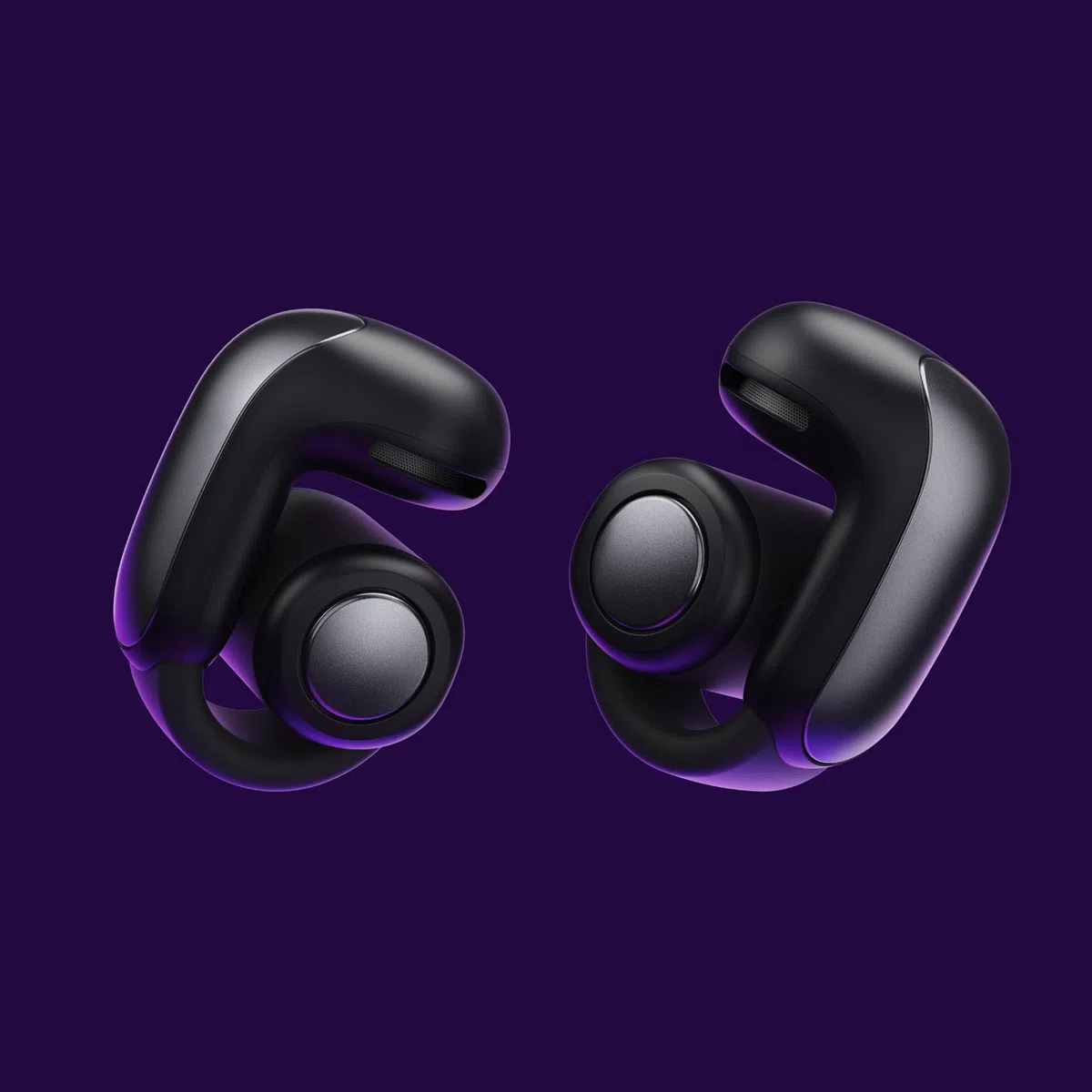Bose Ultra Open Earbuds mit Bluetooth und OpenAudio Technologie, Clip On Kopfhörer, kabellose Open Ear Earbuds, immersive Audio, bis zu 48 Stunden Akkulaufzeit, Schwarz