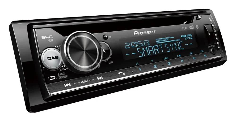 Pioneer DEH-S720DAB-AN inklusive DAB Antenne, 1-DIN Autoradio, CD-Tuner mit FM und DAB+, Bluetooth, MP3, USB und AUX-Eingang, RGB-Beleuchtung, Freisprecheinrichtung, Smart Sync App, 13-Band-Equalizer