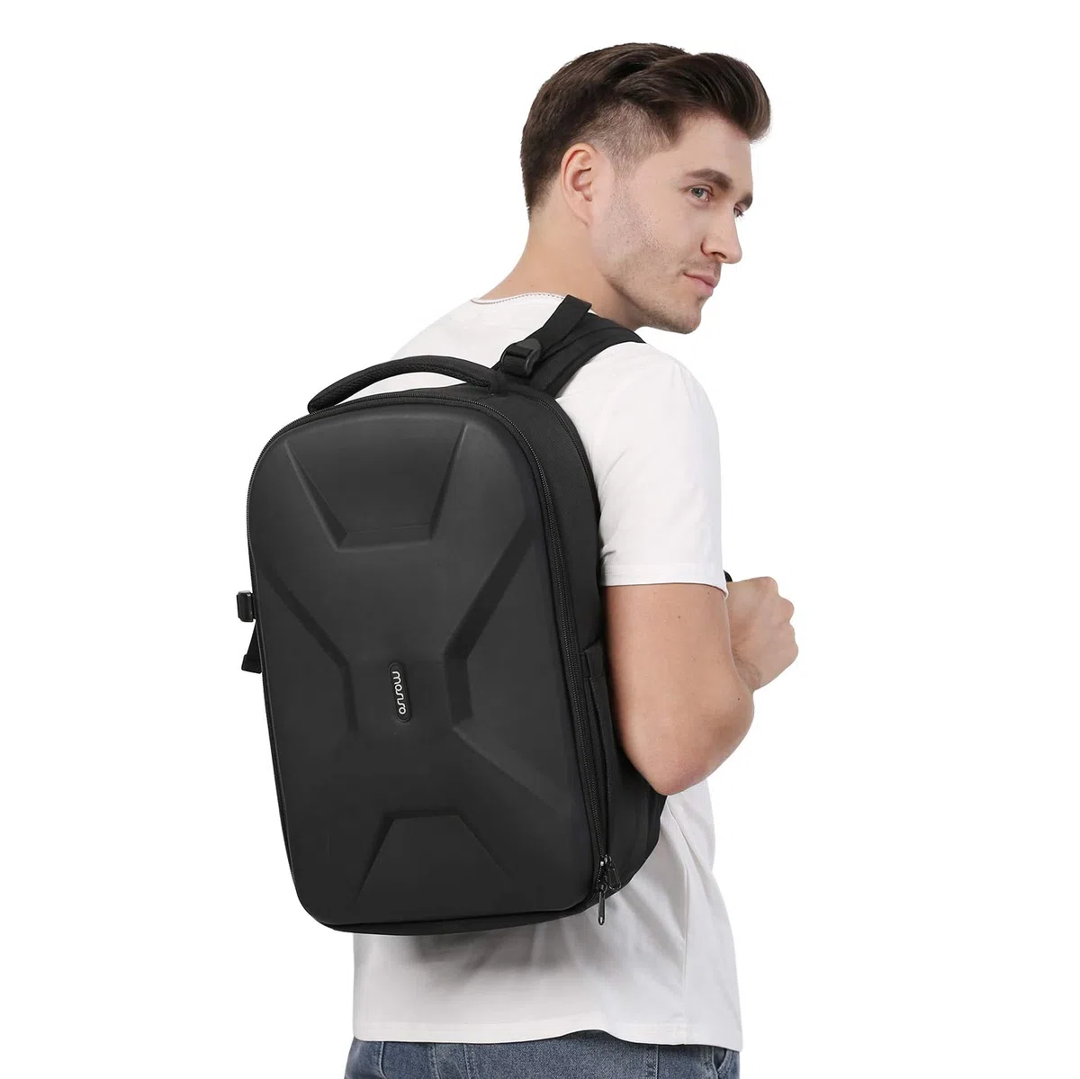 MOSISO Kamera Rucksack, DSLR/SLR/Spiegellose Fotografie Kameratasche 15-16 Zoll Wasserdichte Hartschale Hülle mit Stativhalter & Laptopfach kompatibel mit Canon/Nikon/Sony, Schwarz