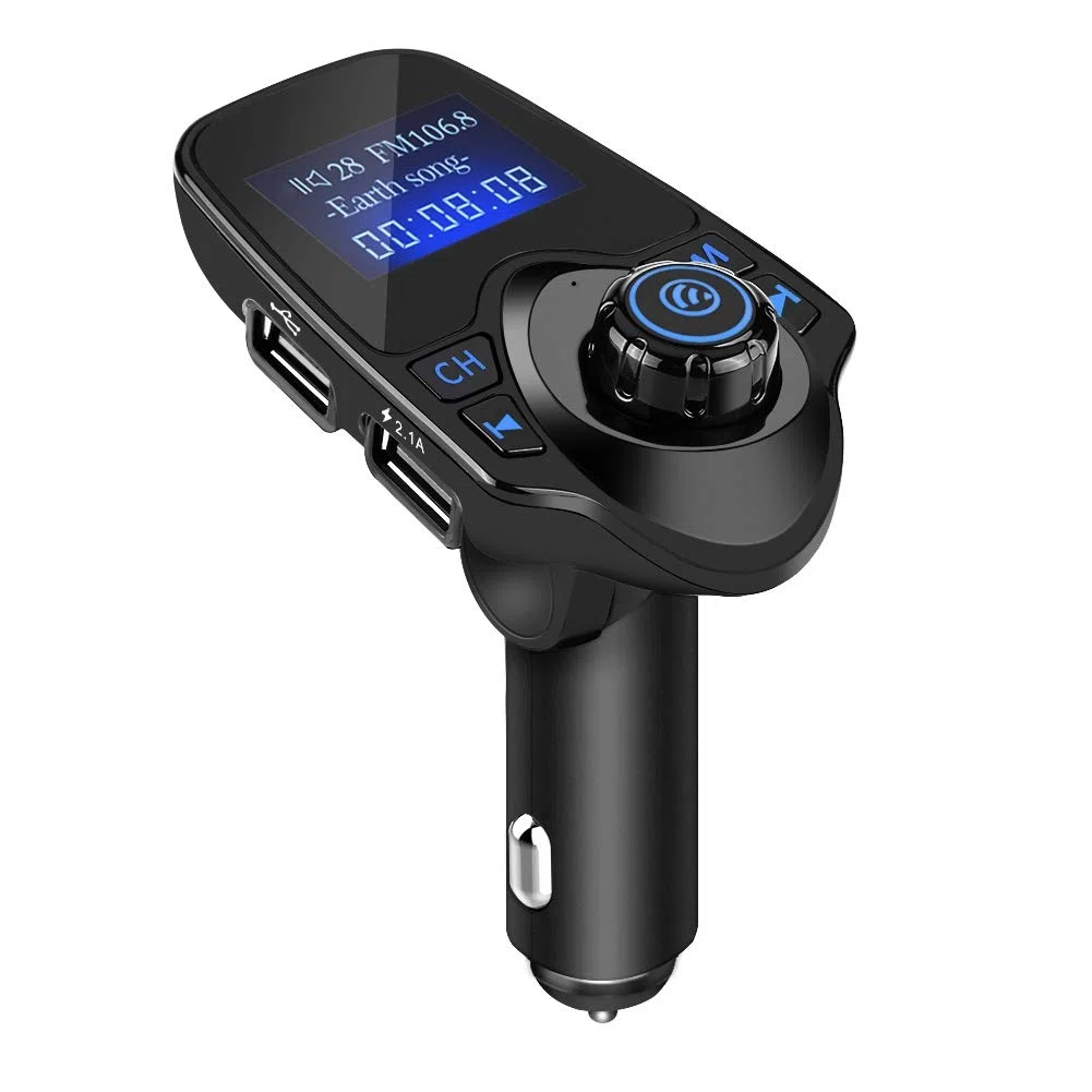 FM-Transmitter, T11 Bluetooth Wireless Freisprecheinrichtung MP3-Player FM-Transmitter USB-Ladegerät