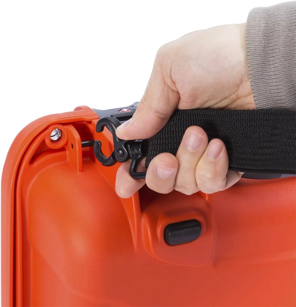 NANUK Verstellbarer Schultergurt 146 cm (57,5 Zoll) mit Aircell™-Komfortpolsterung, Neopren-Gurtband; rutschfest, bequem, wasser- und wetterfest – Schwarz