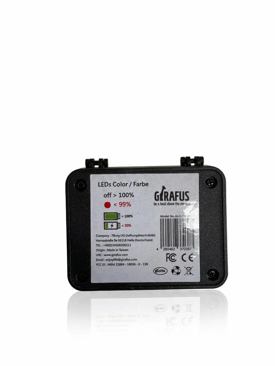 Knopfzellen Ladegerät für LIR-2032/2016 / 2025 Akkus USB Batterieladegerät Inklusive 4X LiR2032 (ersetzen CR2032 Batterien) 3.7Volt Akkus Akkuladegerät