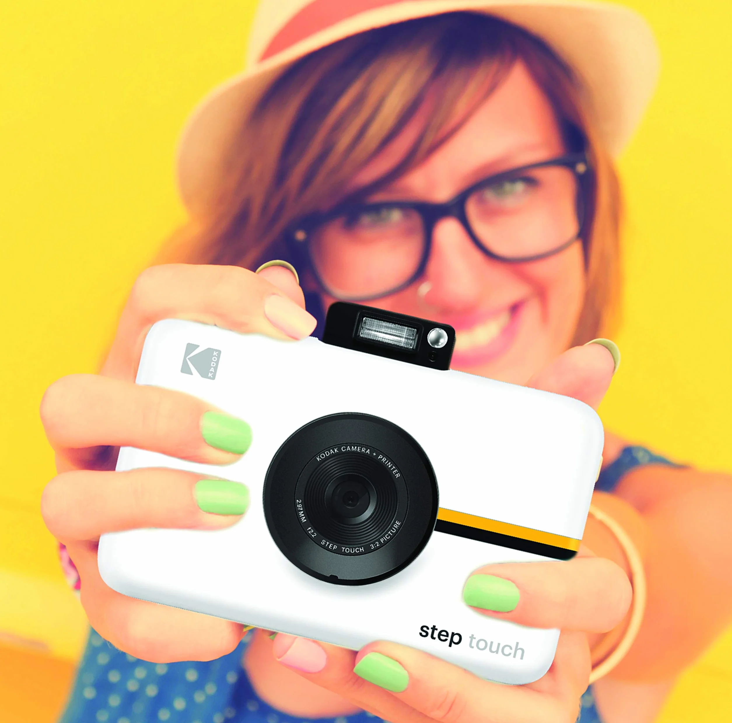 KODAK Step Touch 13 MP Digitalkamera Sofortbilddrucker 3,5-Zoll-LCD-Touchscreen 1080p HD-Video Bluetooth Zink Zero Ink Weiß