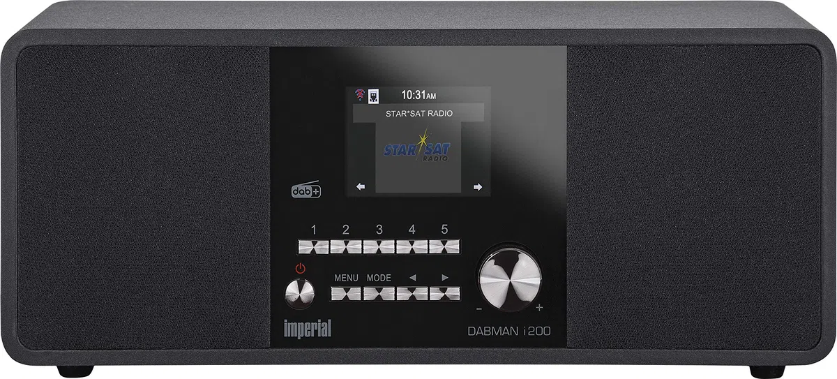 Imperial DABMAN i200 DAB Radio, Internetradio WLAN, DAB Plus Radio, DAB Bluetooth, Küchenradio, WLAN Radio (Stereo Sound, Internetradio/DAB+ / DAB/UKW, LAN, Aux-In, Line-Out, Spotify) schwarz