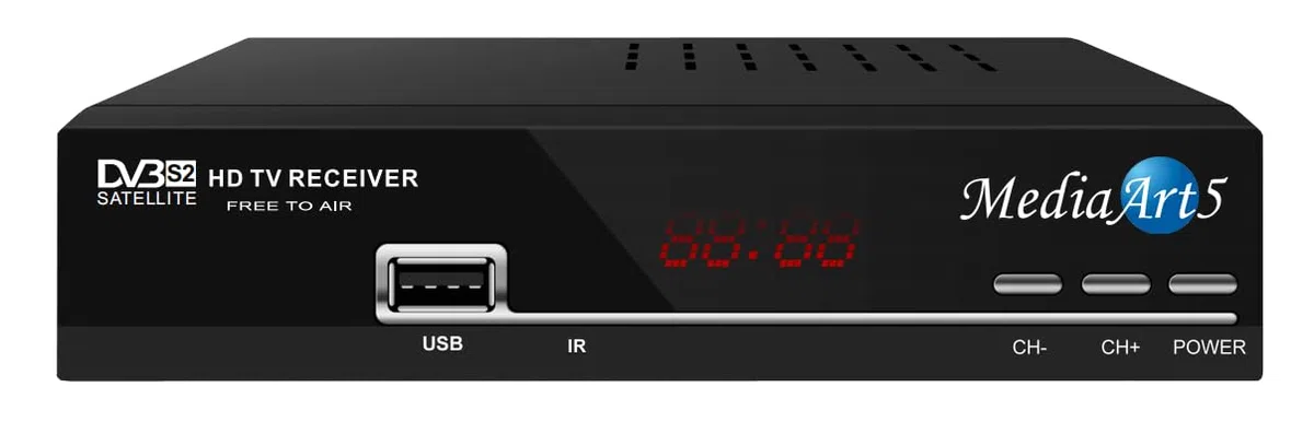 Sat Receiver Mediaart -5 WLAN programmiert Deutsche Senderliste Astra HD 2xUSB YouTube DVB-S2 FTA Scart HDMI