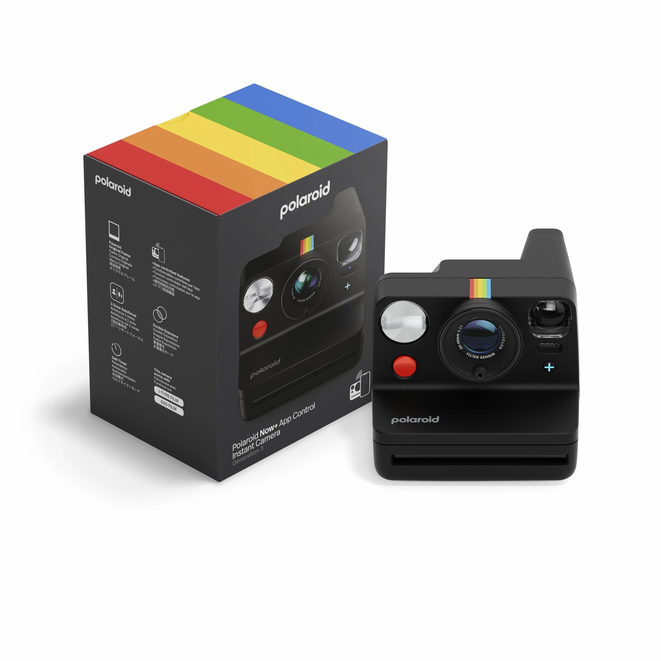 Polaroid Now+ Generation 3 Sofortbildkamera Bluetooth Schwarz