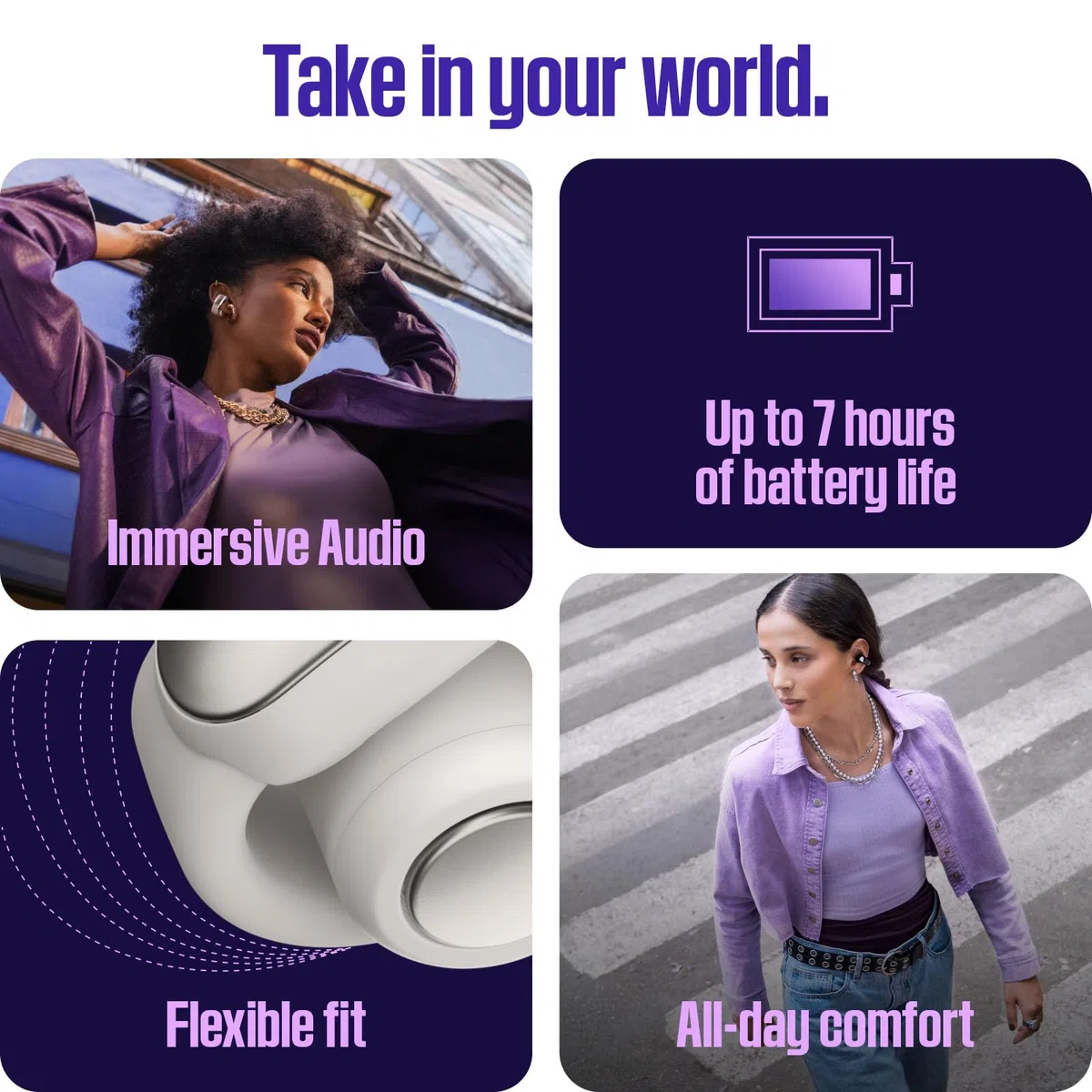 Bose Ultra Open Earbuds mit Bluetooth und OpenAudio Technologie, Clip On Kopfhörer, kabellose Open Ear Earbuds, immersive Audio, bis zu 48 Stunden Akkulaufzeit, Schwarz