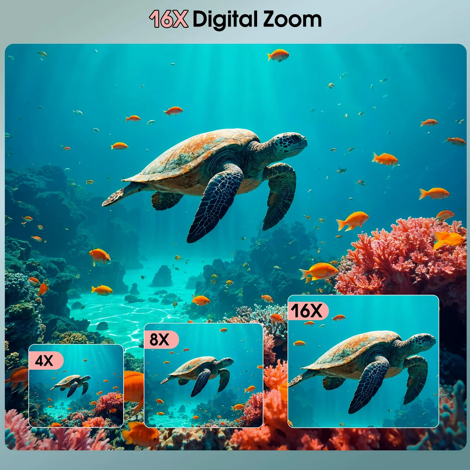 Unterwasserkamera, Yixinxin Digitalkamera wasserdichte 4K 64MP 16FT Autofokus wasserdichte Kamera zum Schnorcheln, IPS HD Bildschirm 16X Digitalzoom und 16GB Karte