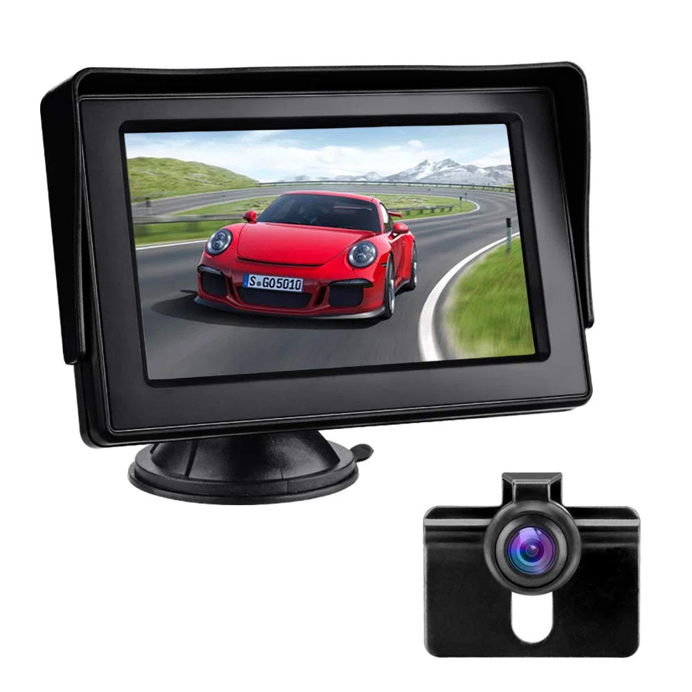 Rückfahrkamera mit Monitor 4.3" LCD IP68 Wasserdicht Nachtsicht Einparkhilfe System