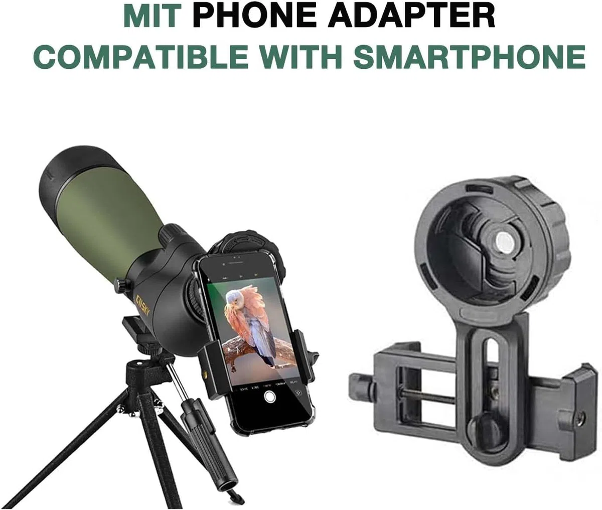 Gosky Aktualisiert neueste Spektiv – BAK4 abgewinkeltes Zielfernrohr für Zielschießen, Jagd, Vogelbeobachtung, Wildlife Landschaft (Camere Adapter kompatibel)