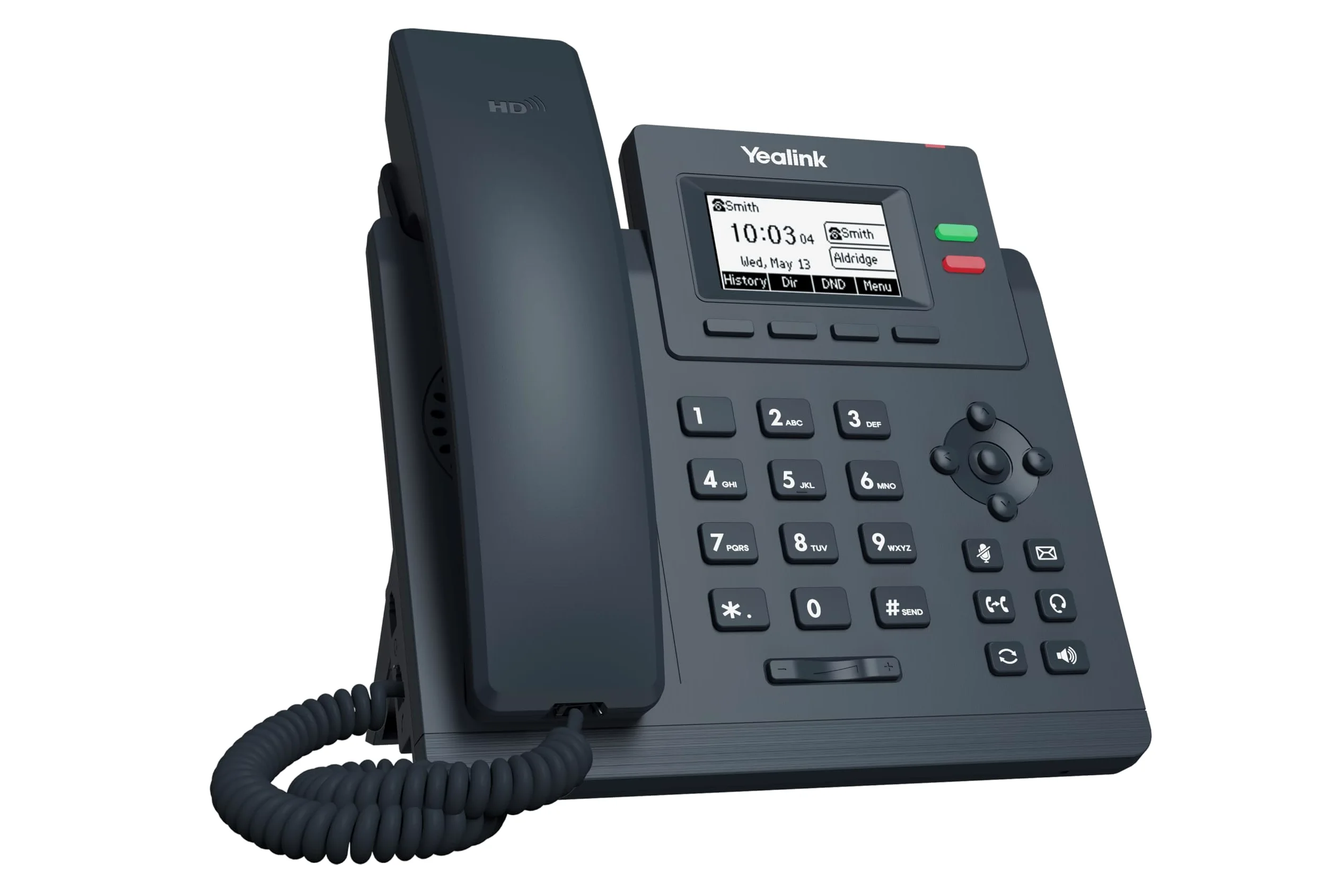 Yealink SIP-T31W IP-Telefon – Business-Telefon mit 2,3-Zoll-Display, WLAN-Unterstützung, 2 SIP-Konten, HD-Sprachqualität, PoE-fähig, für professionelle Kommunikation
