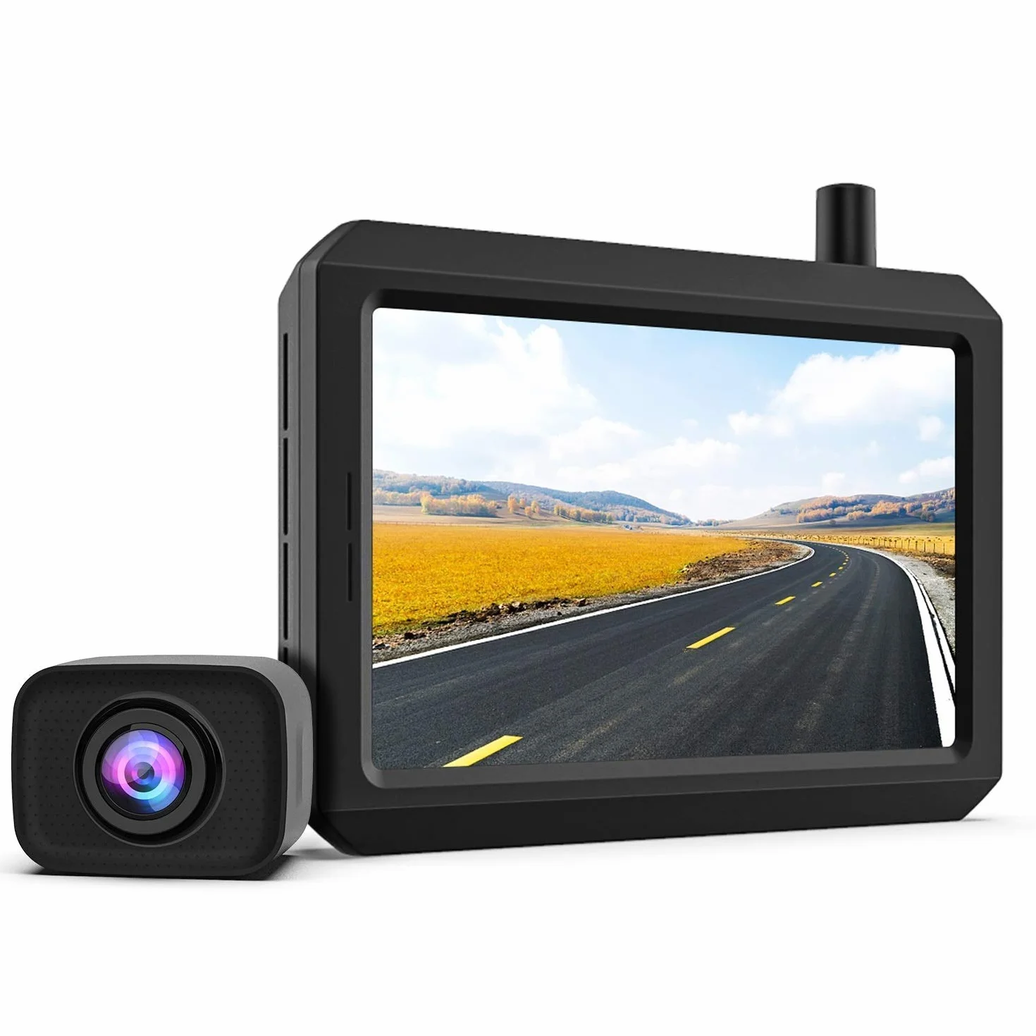 Digital Kabellos Rückfahrkamera Set K7PRO 2 Kameras 5" HD Monitor IP68 Wasserdicht Nachtsicht