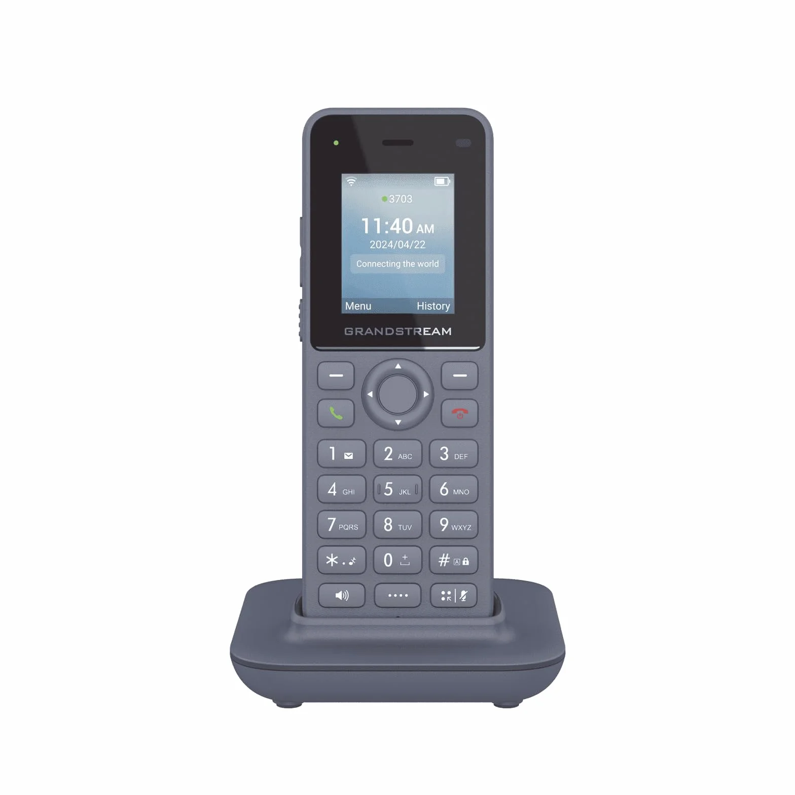 Grandstream WiFi-Handset WP816 Schnurloses Wi-Fi-IP-Telefon mit integriertem Dualband 802.11a/b/g/n/ac/ax und 6 Stunden Sprechzeit.
