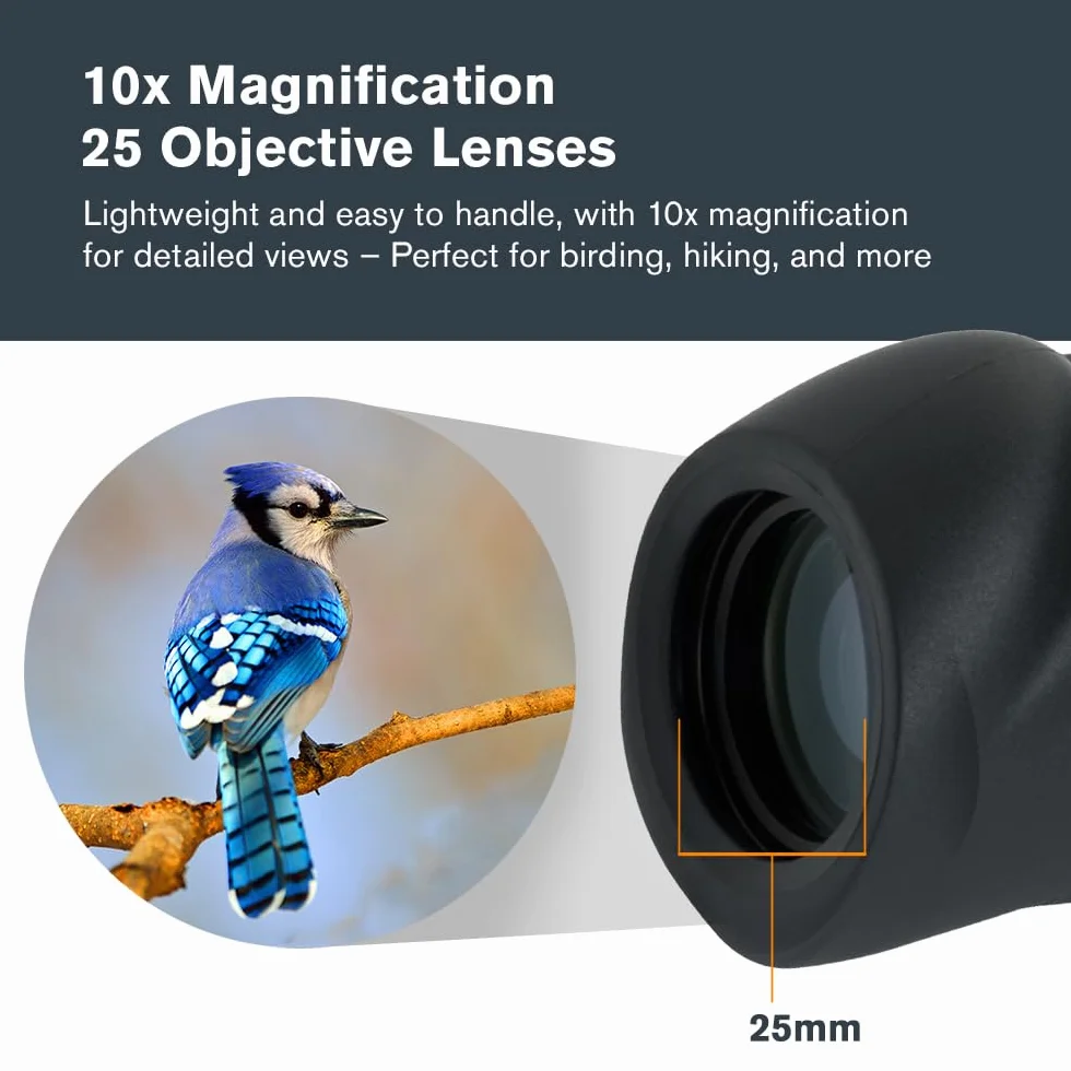 Celestron 71210 Nature DX 10x25 Monokular, Schwarz