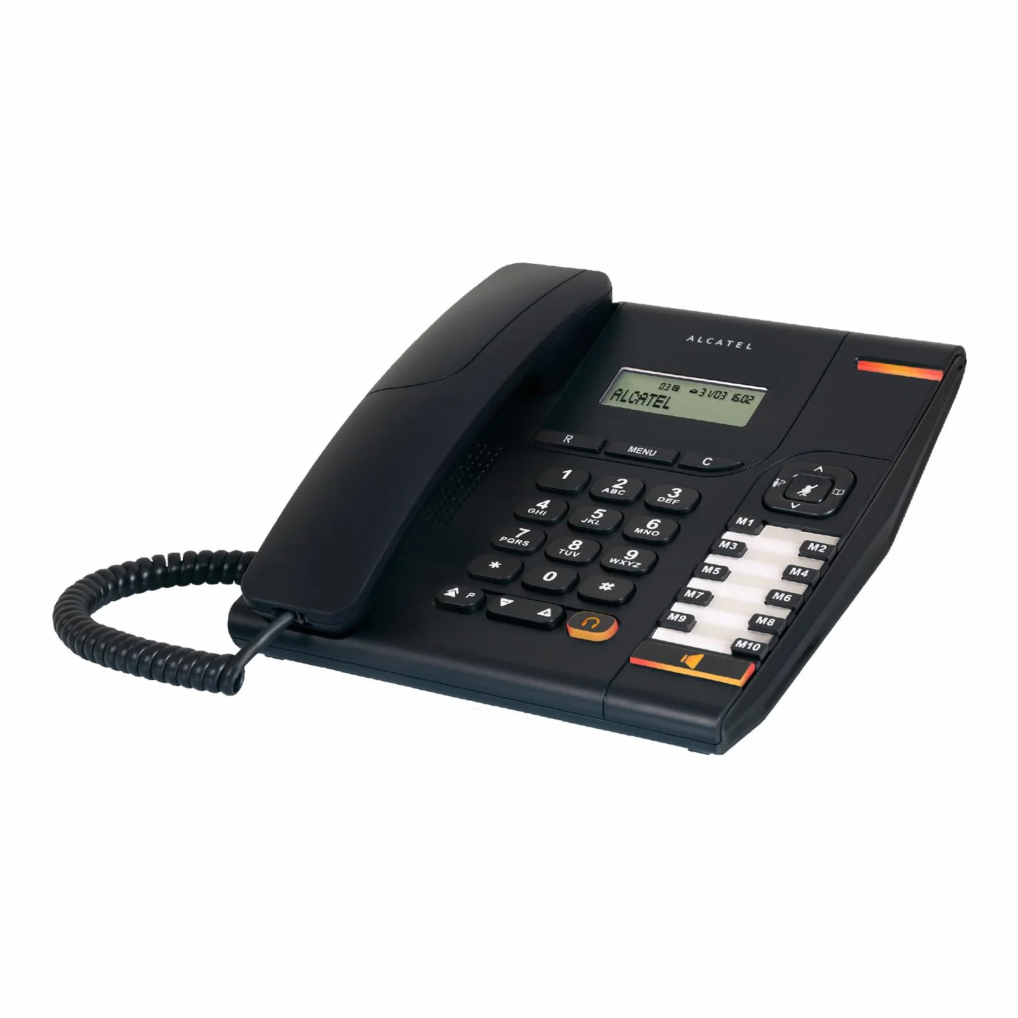 ALCATEL Temporis 580 PRO - Professionelles Festnetztelefon - Alphanumerische Anzeige - Stummtaste - Visuelle Anrufanzeige - Einstellbare Lautstärke - Rückruftaste - 10 Direktwahltasten - Schwarz