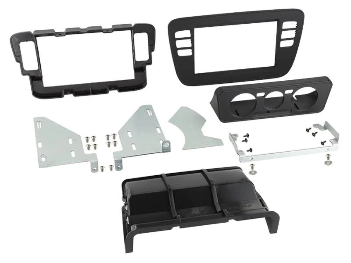 ACV Einbaurahmen Set für Doppel DIN Autoradio in VW Up/Seat MII/Skoda Citigo - schwarz