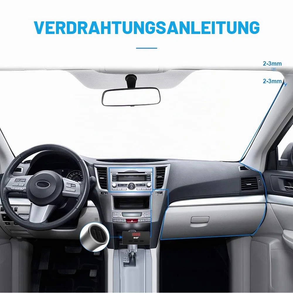 EZoneTronics Externer DAB/DAB+ Adapter für Autoradio, Digitalradio-Empfänger + AUX-Kabel mit DAB-Antenne, FM-Transmitter-Tuner Box für Universal- Autoradio und Android-Autoradio-Stereo