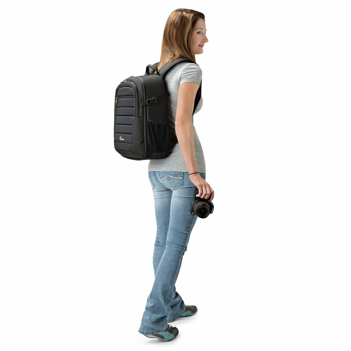 Lowepro Tahoe 150 Rucksack für Kamera mit anpassbarem Innenraum, passend für DSLR mit Objektiv, zusätzliches Objektiv, 10-Zoll-Tablet, Schwarz, LP36892-PWW