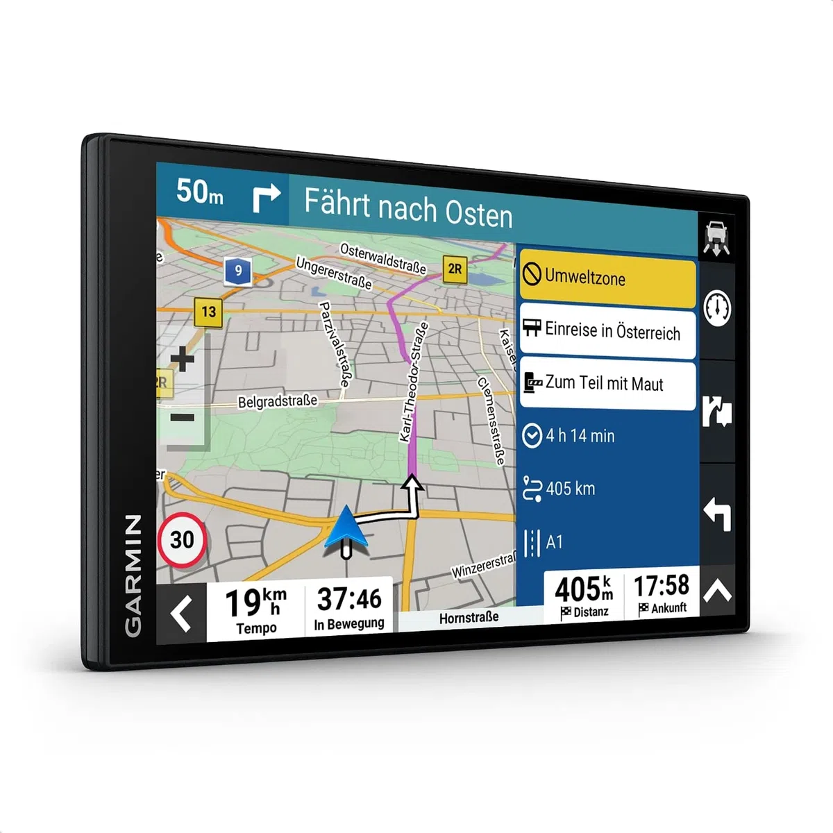 Garmin DriveSmart 76 MT-D Navigationsgerät 7 Zoll HD-Display 3D-Europakarten Umweltzonen Digital Traffic Sprachassistenz