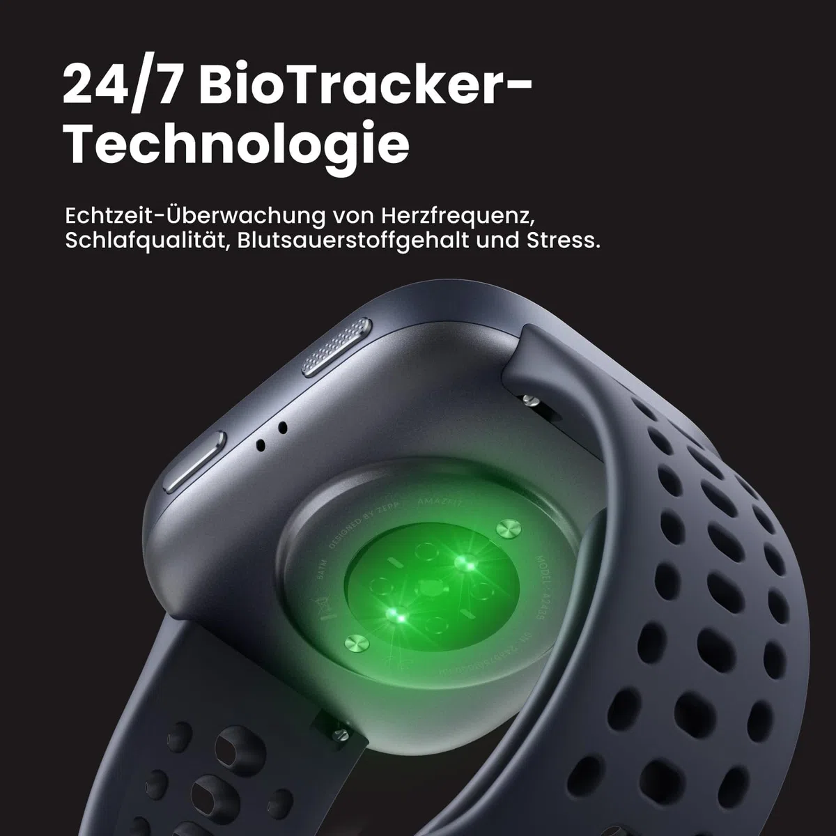 Amazfit Bip 6 Smart Watch 46mm, 14 Tage Akku, 1.97" AMOLED, GPS, AI, Bluetooth Anruf, Gesundheits-Fitness-Schlaf-Tracker, 140+ Trainingsmodi, 5 ATM