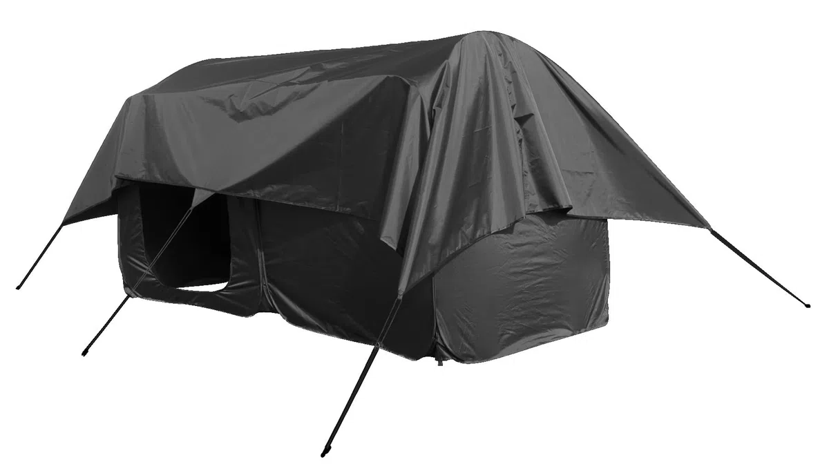 Explore Scientific Zwei-Raum Pop-Up-Sternwartenzelt, tragbar, schnell aufgebaut, Wetterschutz für Teleskope, 5 m², schwarz, für Astrofotografie