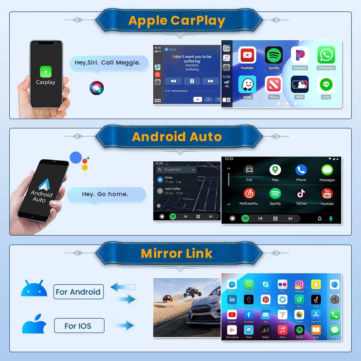 Inefala 2 + 64 GB Android 15 Autoradio für FIAT 500 2007-2015, 7 Zoll Touchscreen CarPlay 2 Din Autoradio mit Android Auto, Bluetooth, Mirror Link, WiFi, GPS, RDS FM, AHD Rückfahrkamera (Weiß)