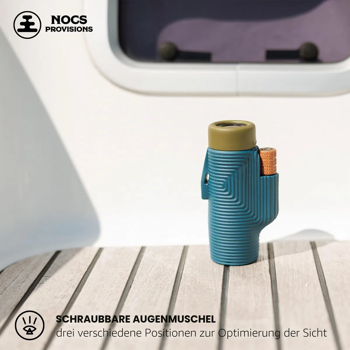 Nocs Provisions Zoom Tube 8x32 Monokular-Teleskop | Leicht, kompakt, 8-fache Vergrößerung, breites Sichtfeld für Vogelbeobachtung, Jagd, Wandern und andere Outdoor-Aktivitäten - Indigo Blue II