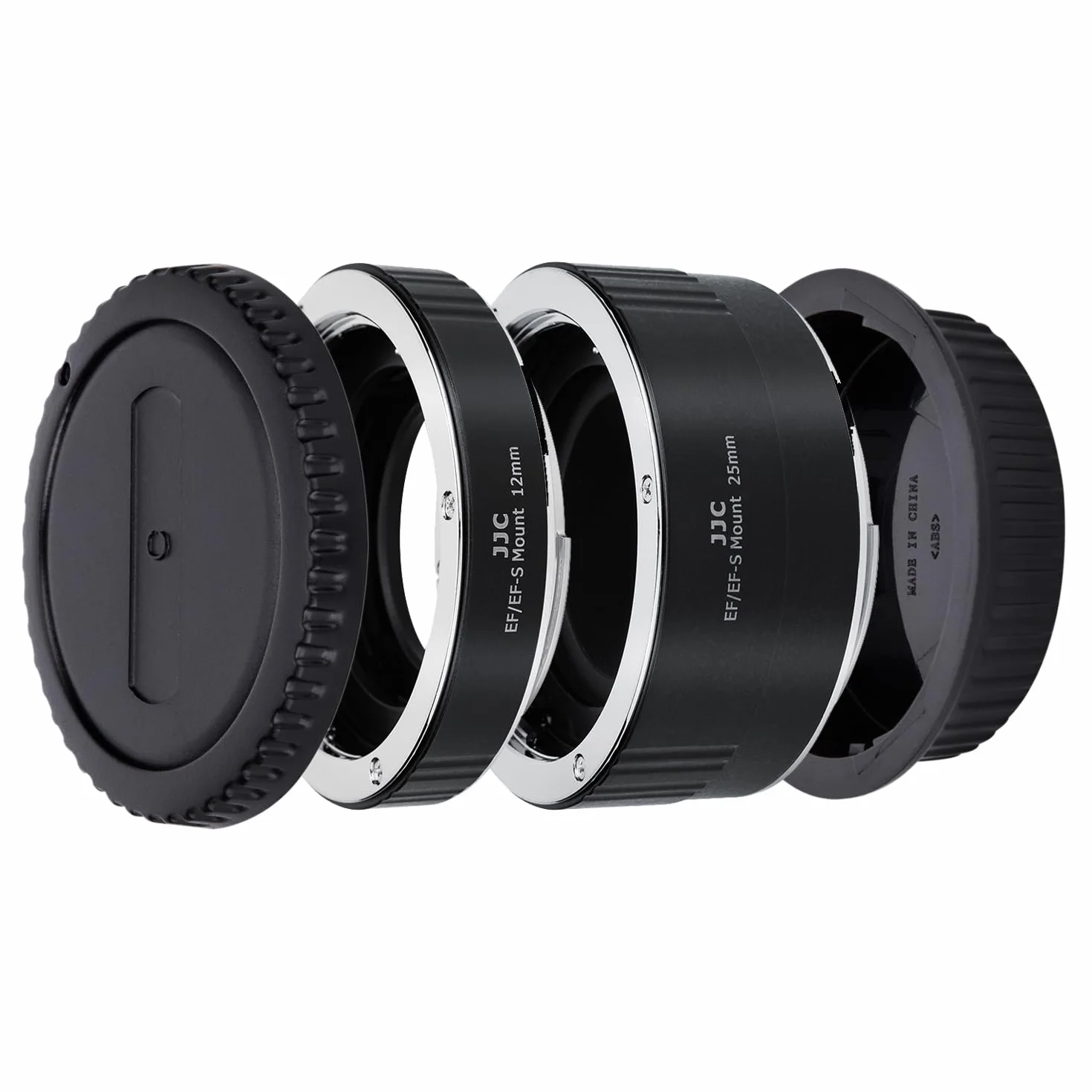 JJC Autofokus (AF) Makro-Verlängerungsrohr mit TTL-Belichtung für Nahaufnahmen für Canon EF/EF-S Mount DSLR & SLR Kameras und EF/EF-S Mount Objektive (12mm/25mm Set)
