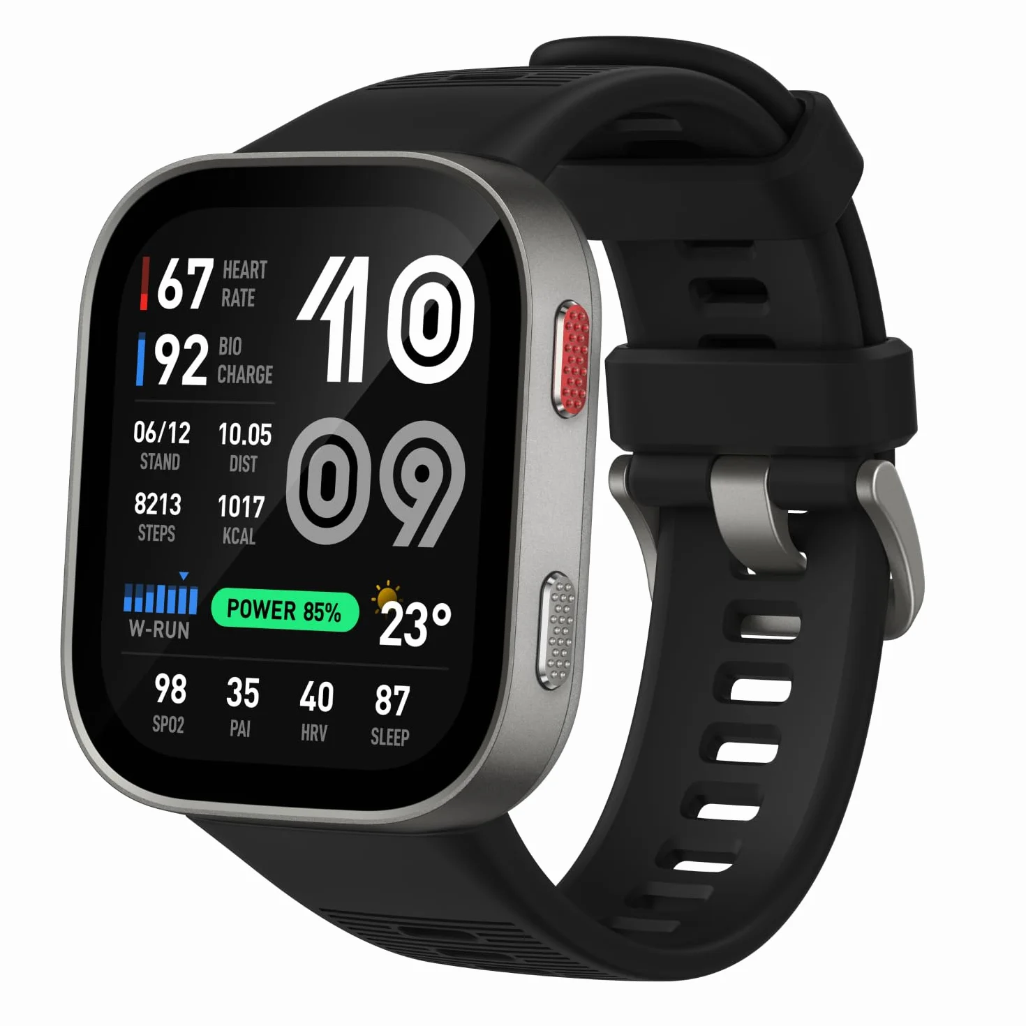 Amazfit Bip Max 50mm Smartwatch, 2.07" AMOLED-Display, 20 Tage Akkulaufzeit, GPS, 4GB Speicher, Offline-Karten, Fitness-Tracker, 5ATM