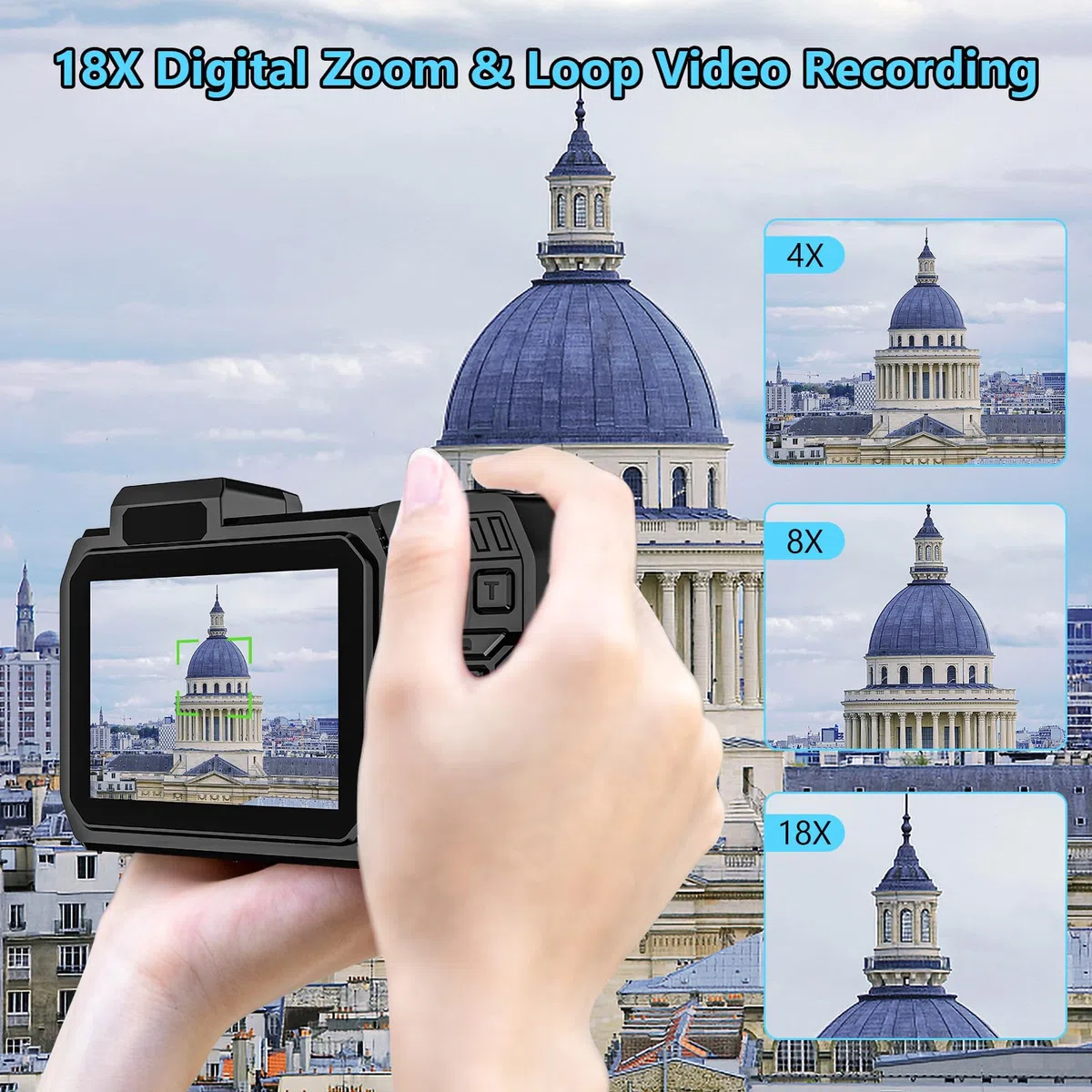 UHD 8K Unterwasserkamera, 70MP 33FT WiFi Wasserdichte Digitalkamera mit 64GB Karte, Autofokus Wasserdicht Dual-Screen Selfie 2500mAh Akku, 18X schwimmfähig Digital zum Schnorcheln, Blau