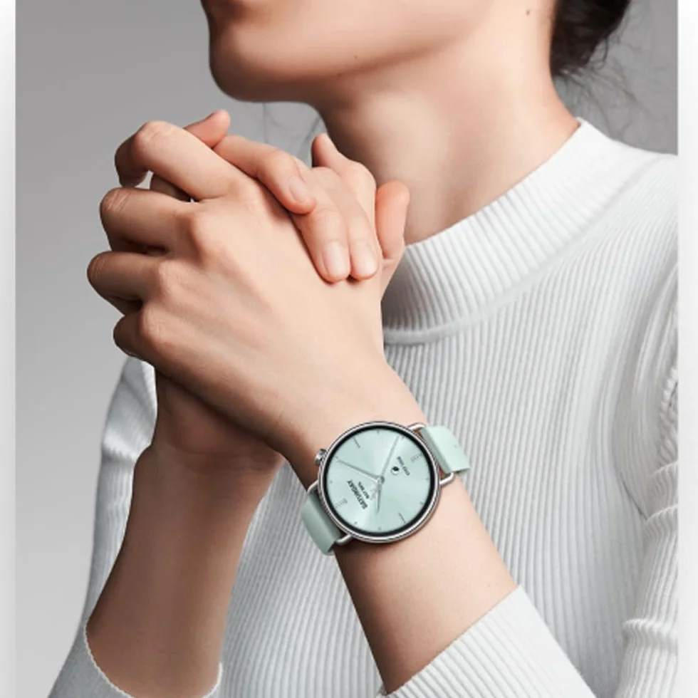 XIAOMI Watch S4 41mm Smartwatch Edelstahlgehäuse Fluorkautschuk-Armband Mintgrün