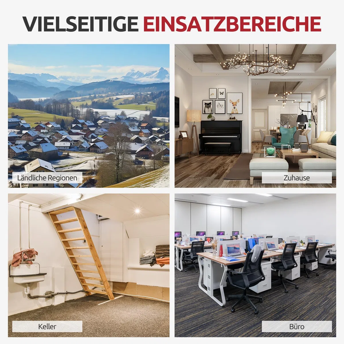 Mobilfunk Verstärker Handy Signalverstärker LTE 4G 5G für Alle Netze, Fünf-Band Repeater mit Omnidirektionale Antenne, 65dB Gain Booster für Wohnung & Home Office, Unterstützt Telekom/Vodafone/O2
